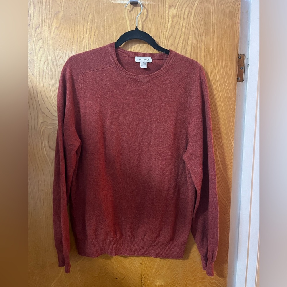 Dartmoor orange or brick Red Crewneck cashmere Sweater